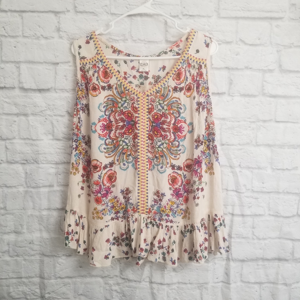 Bila Embroided Crepe Tank XL